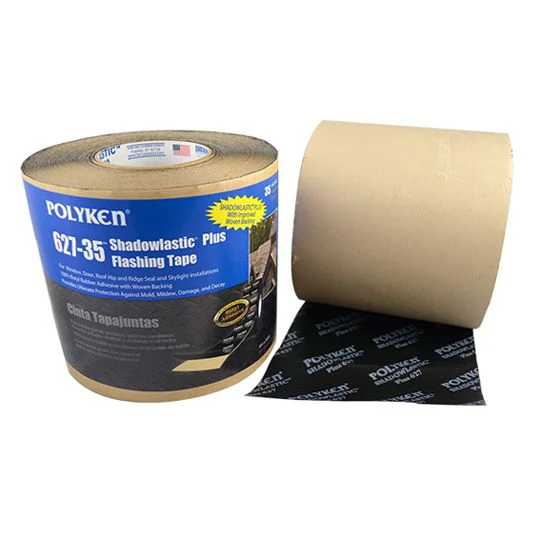 Polyken 627-35 Shadowlastic Plus Roof Flashing Tape, Black, 12 in x 50 ft (35 mil)