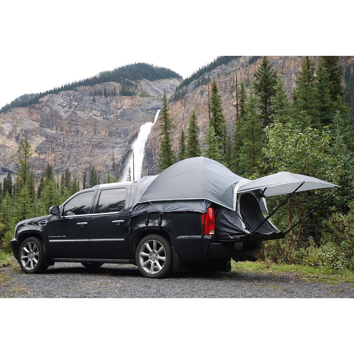 Sportz Avalanche Pickup Truck Bed 2 Person Camping Tent with Awning, Gray Fits select: 2002-2013 CHEVROLET AVALANCHE, 2002-2013 CADILLAC ESCALADE - Image 3