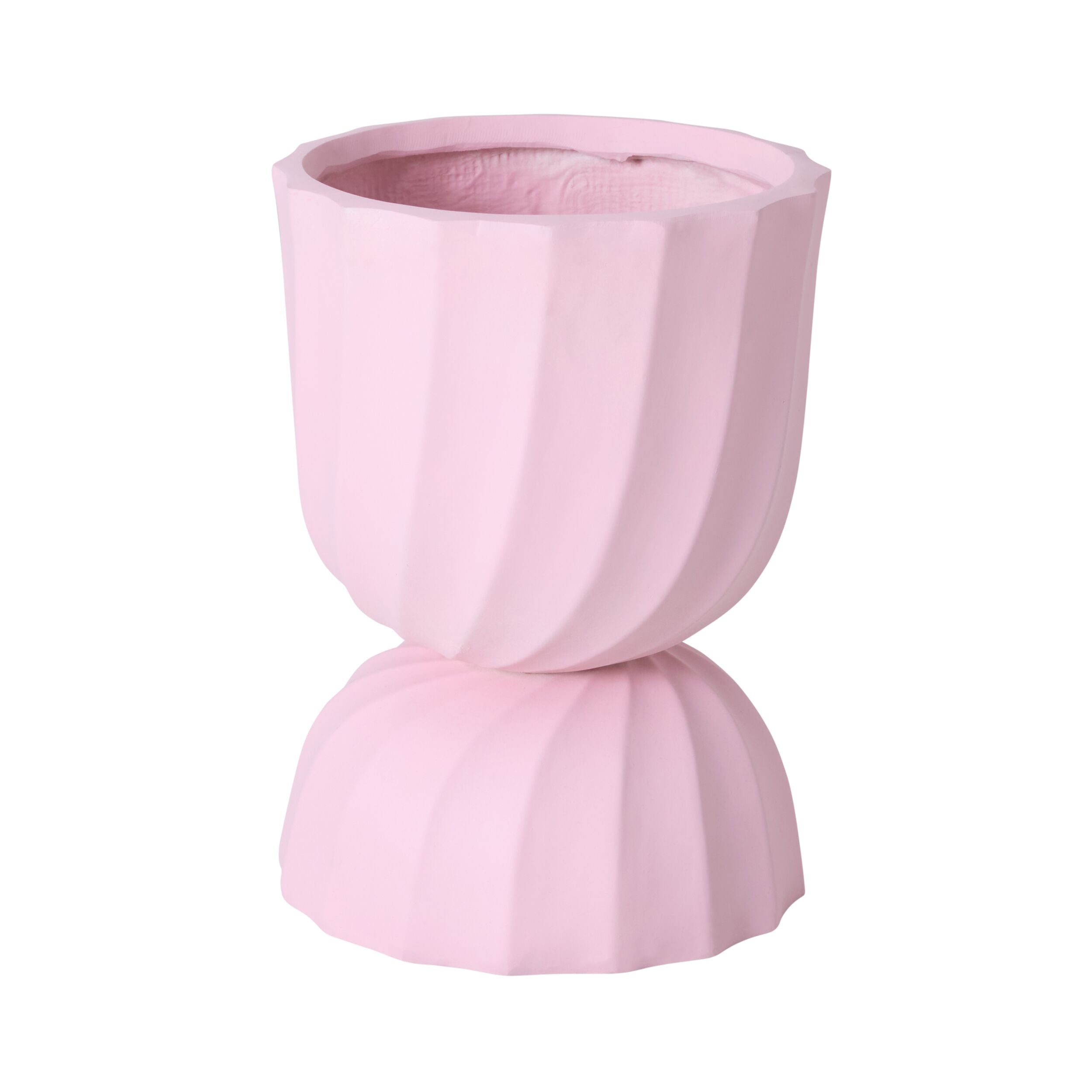 Twist Pedestal Planter Pink 50cm