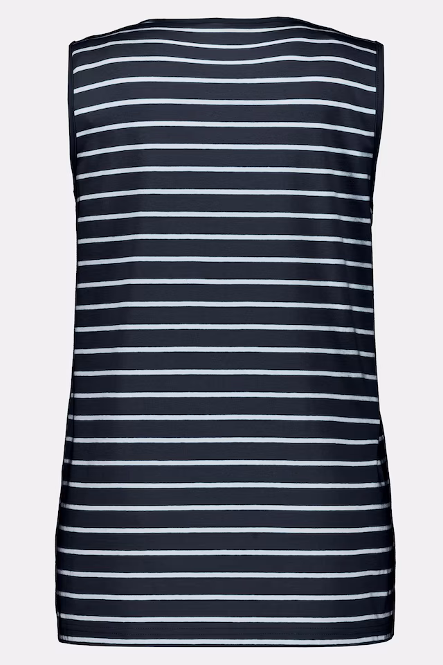 2 Pack of V-Neck Cotton Knit Tanks - Stripe, Solid
