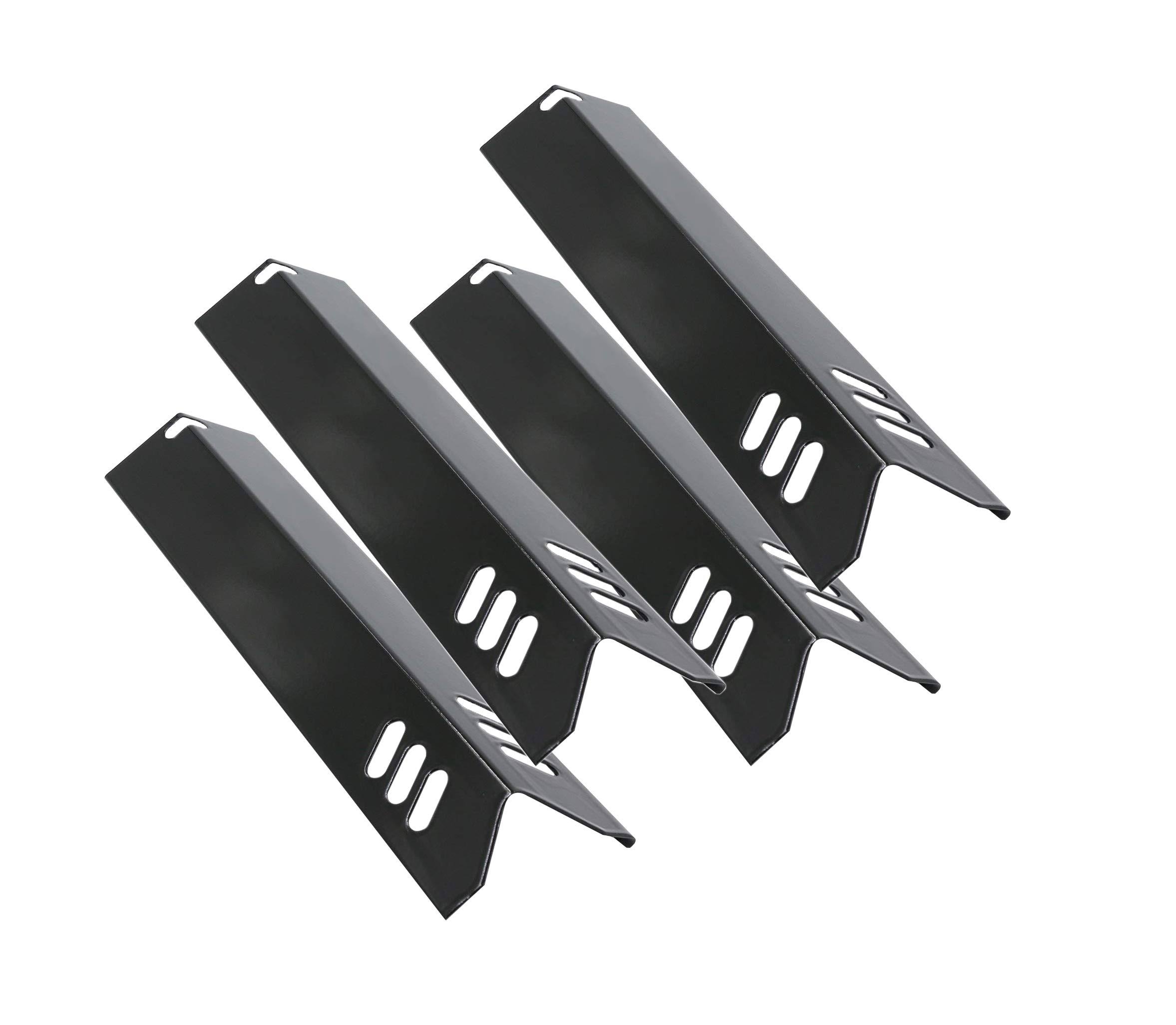 Adviace 15 inch Porcelain Grill Heat Shields Replacment for Dyna-Glo DGF510SBP, DGF493BNP, Set of 4 Barbeque Grill Heat Plates for Backyard Grill