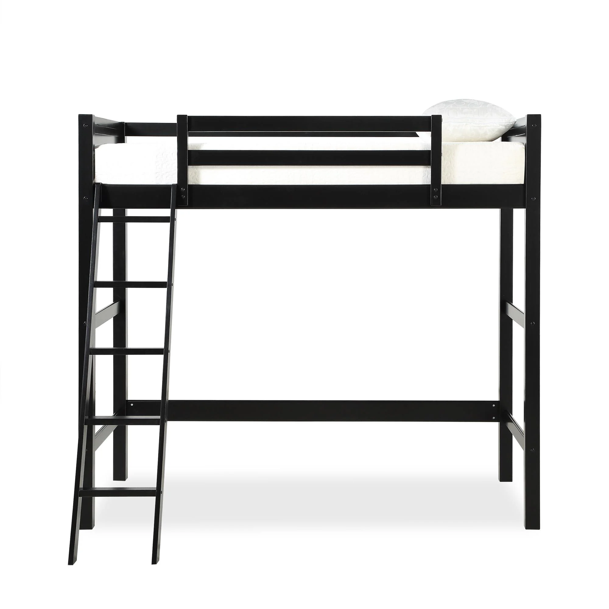 Your Zone Kiarah Twin Loft Bed with Ladder, White