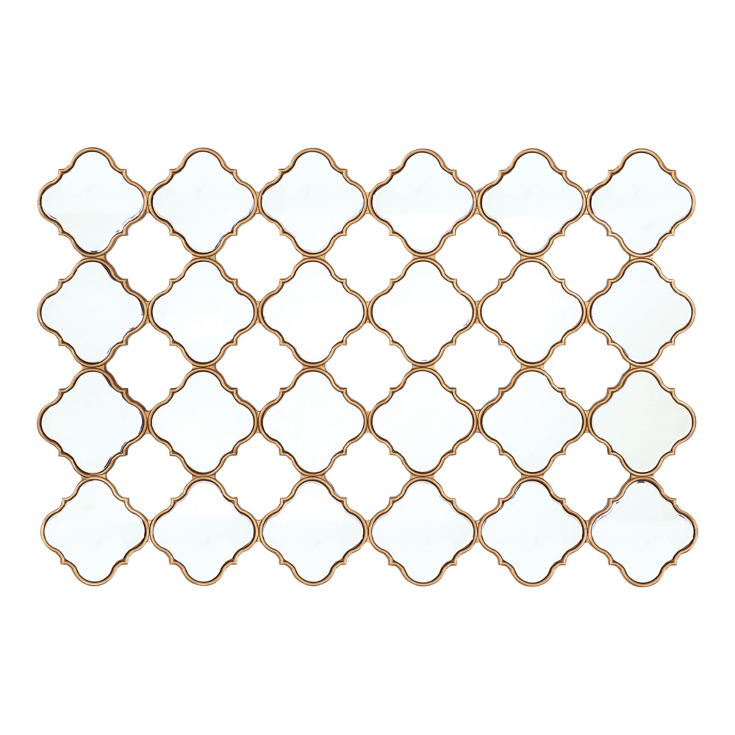 Diamond Lustre Mirrored Wall Decoration 120x80x2cm
