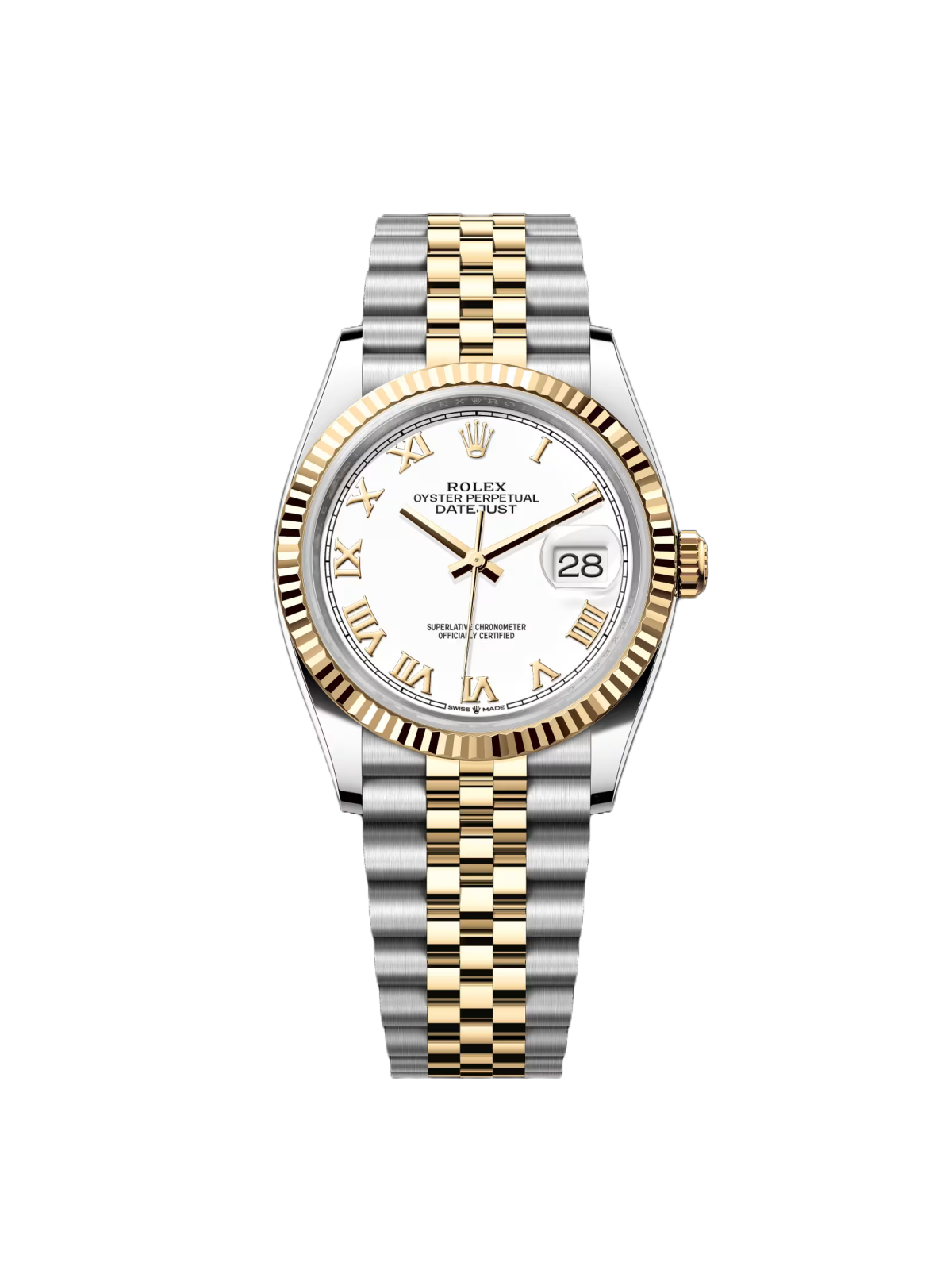 【Super Clone】RLX  Datejust 36mm 126233 White Dial Oyster Bracelet Watch
