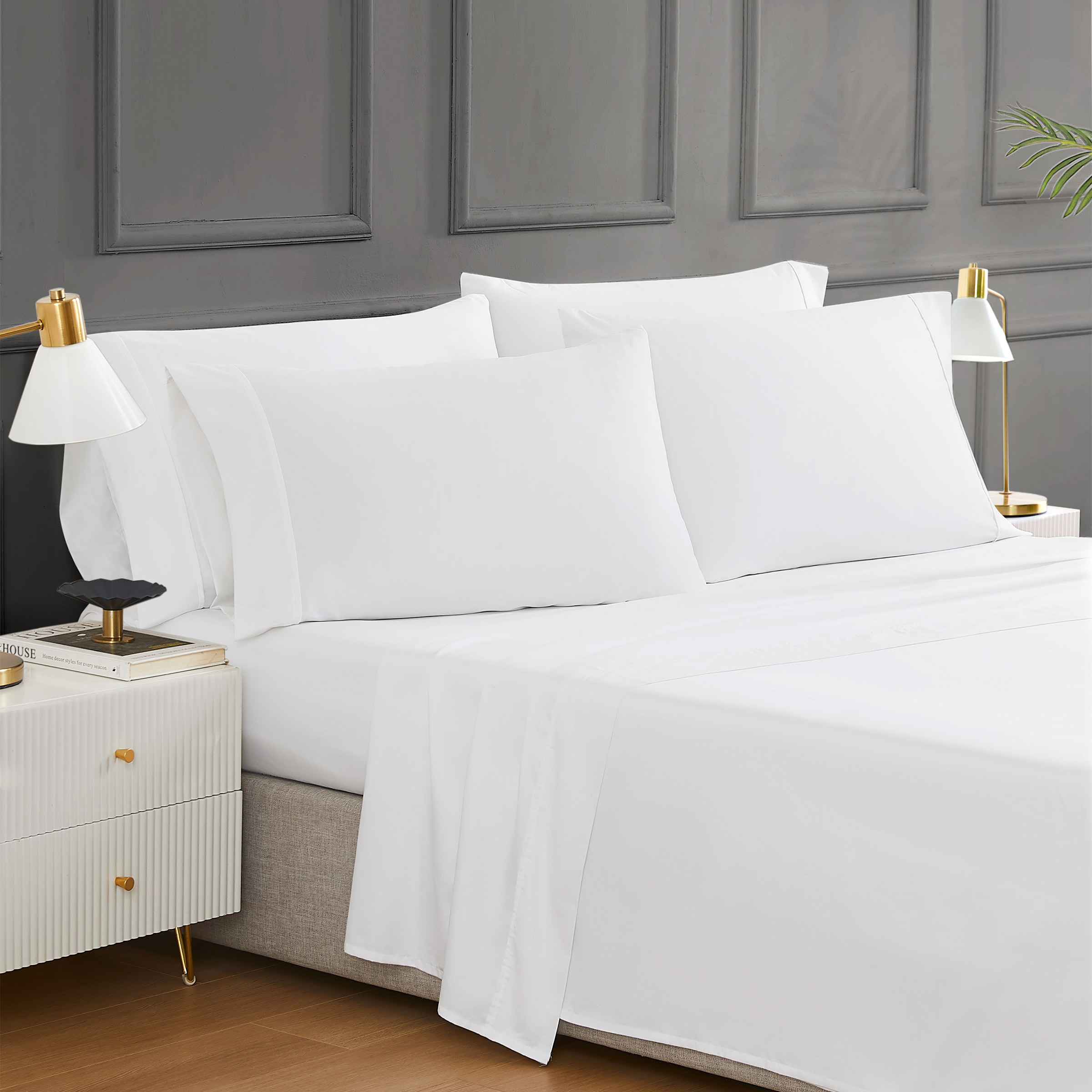 Hotel Signature Egyptian Cotton 400 Thread Count 6 - Piece Sheet Set