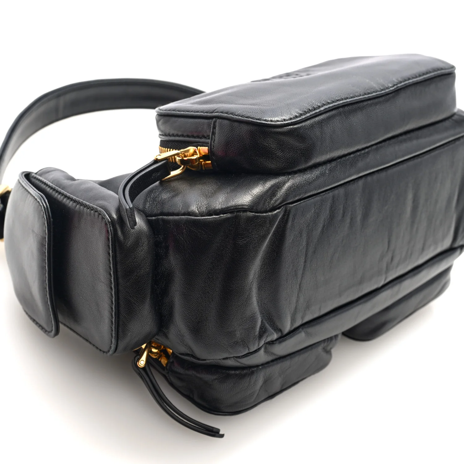 Nappa Multi Pocket Hobo Black