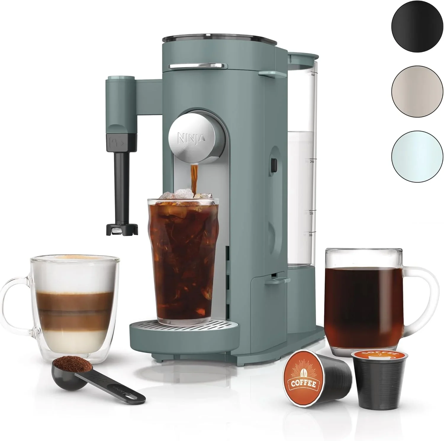 Cafetière Ninja à dosettes individuelles, compatible K-Cup, 4 méthodes d'infusion