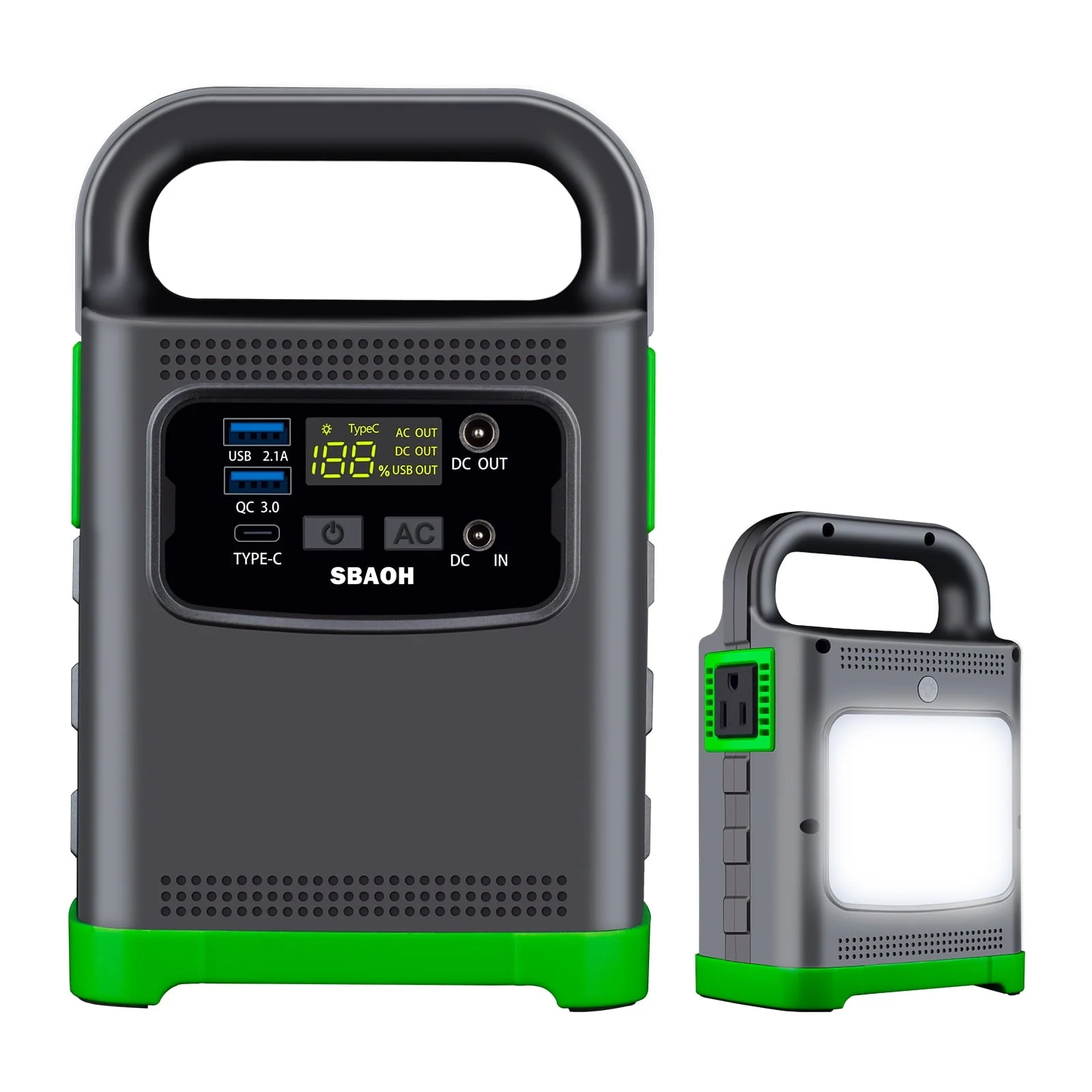 Ifanze 120W Portable Power Station, 80wh 20000mah Outdoor Solar Generator Quick Charge 110V AC Outlets DC Ports for Home Backup, Outdoor RV Camping, Emergency Lithium Battery, Power Outages, Green