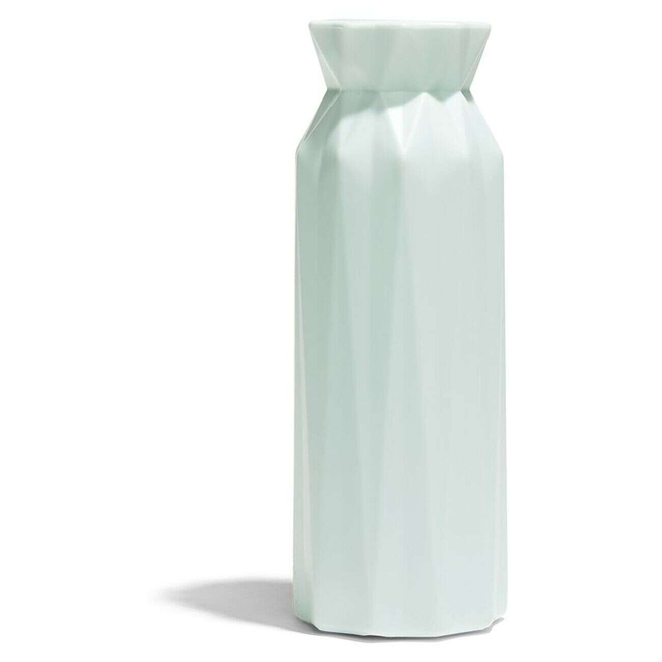 Vase plastique effet origami Ø7,5xH20,5cm - 4 coloris