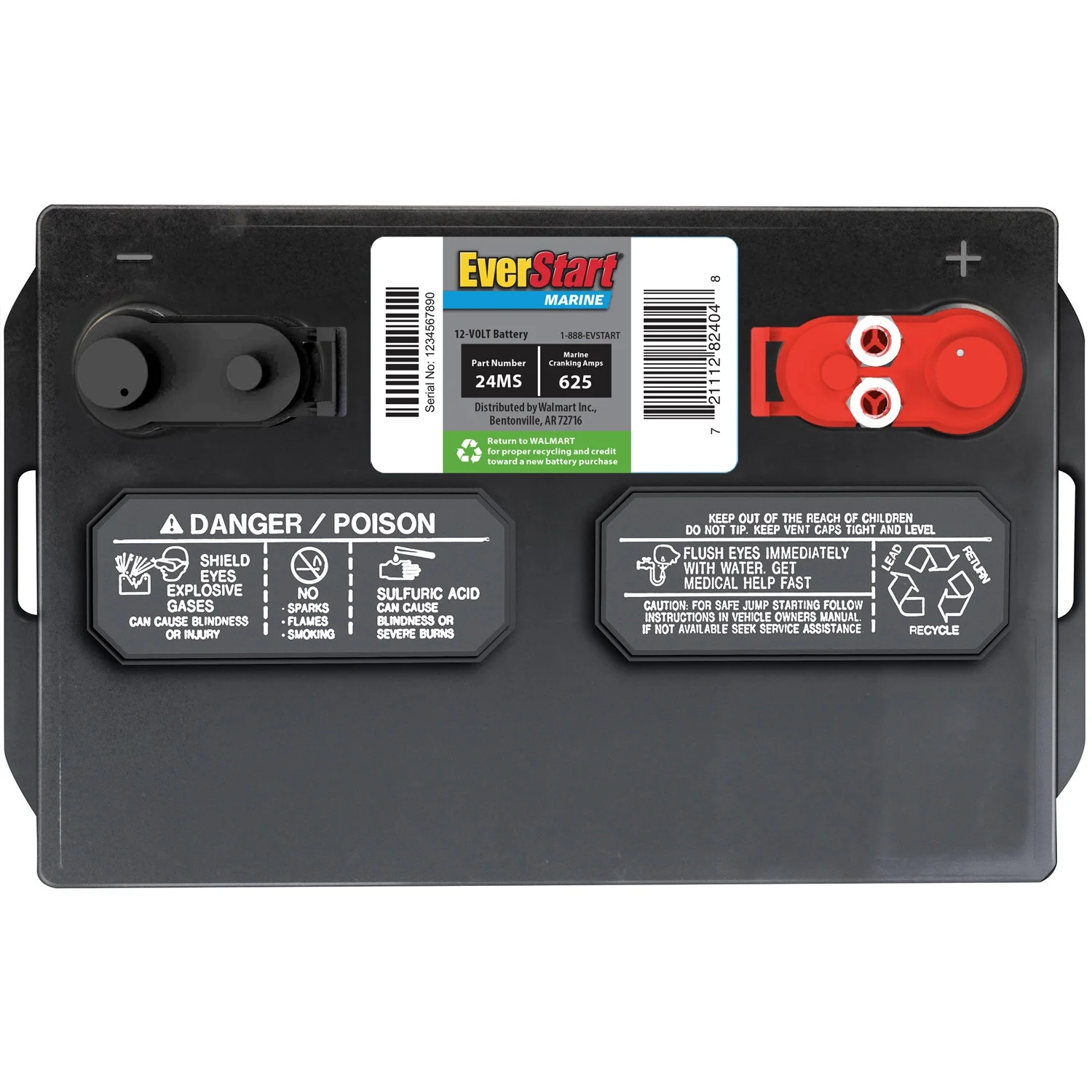 Lead Acid Marine Starting Battery, Group Size 24MS 12 Volt, 1000 MCA*(Single) - Image 8
