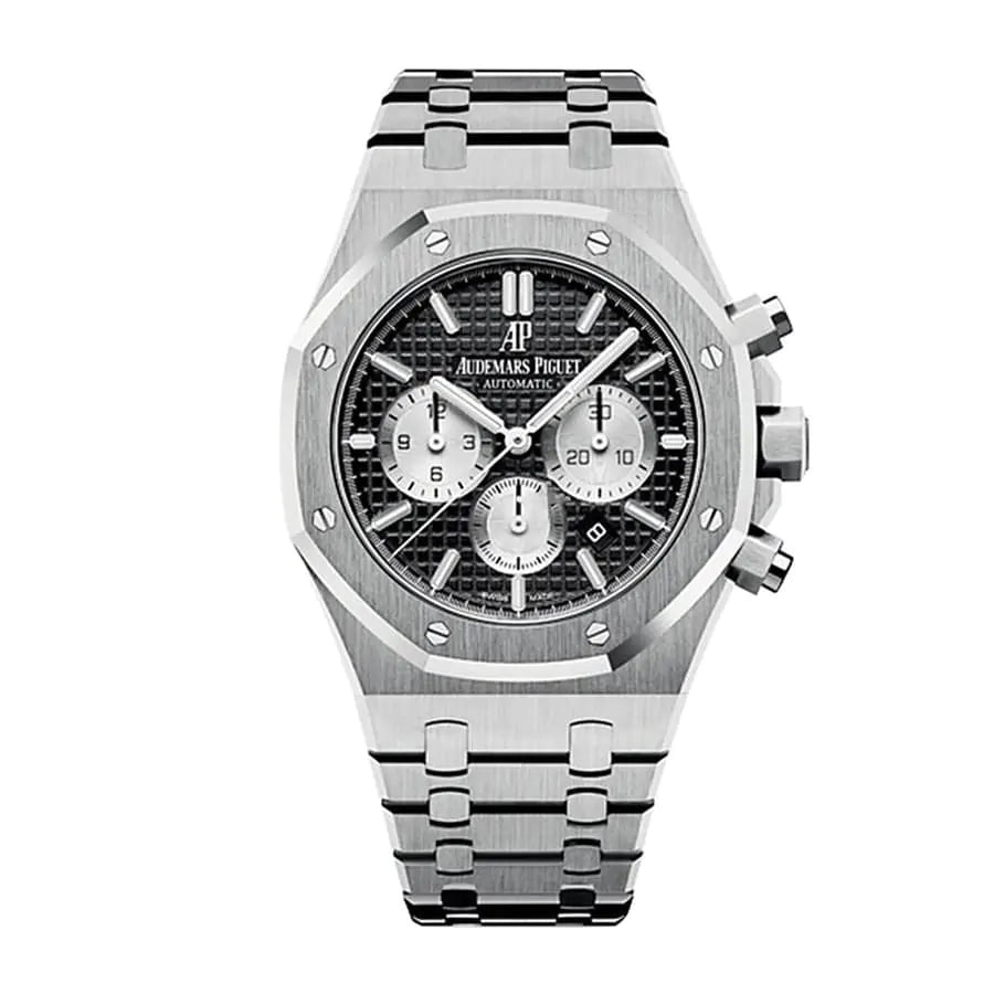 [Super Clone]Audemars Piguet Royal Oak Chronograph Watch-Black Dial 41mm