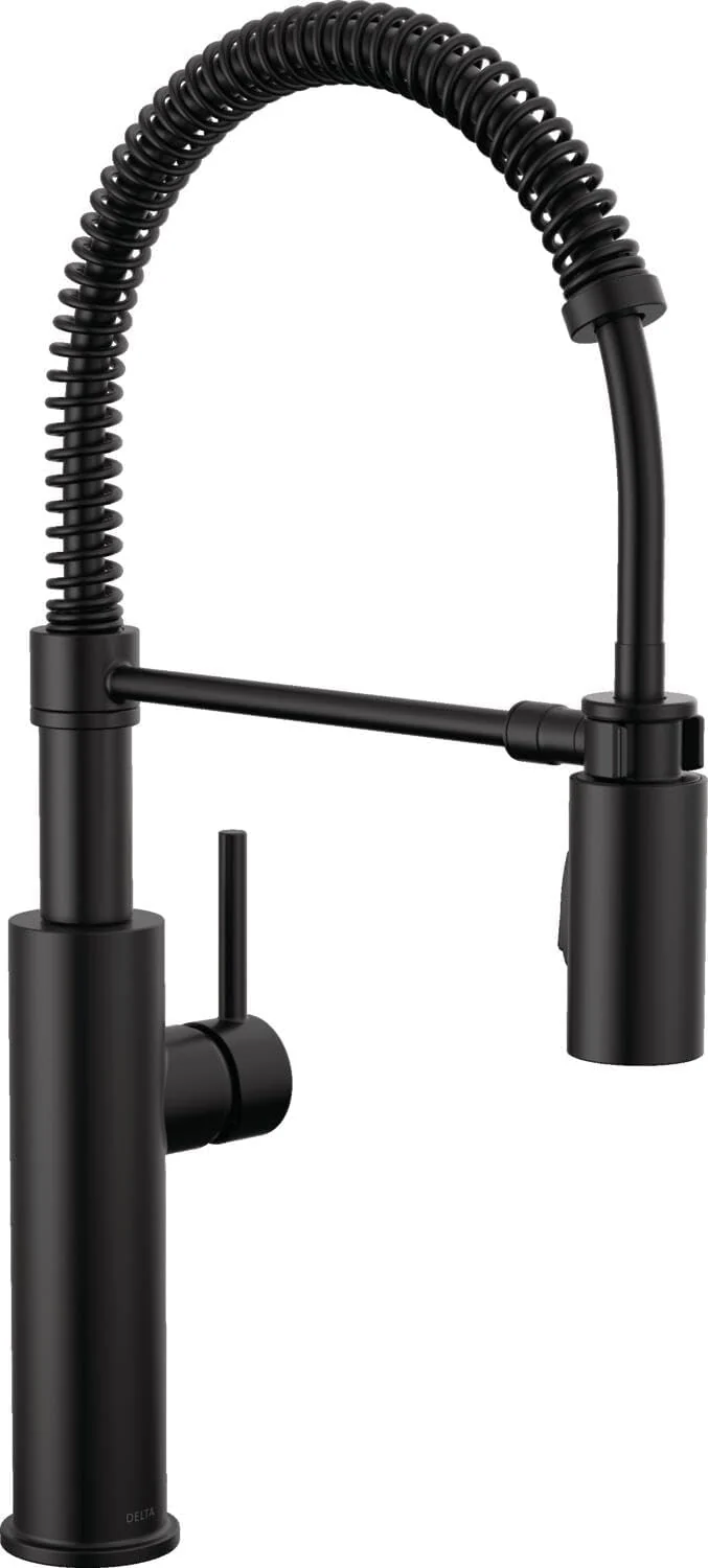 Antoni Black Kitchen with Pull Down Sprayer, Commercial Style Sink Faucet, Faucets for Sinks, Single-Handle, Magnetic Docking Spray Head, 18803-BL-DST, Matte Black