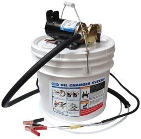 Vidange rapide d'huile marine, pompe à turbine flexible, inverseur, 3,5 gallons, 12 volts, non CE, blanc