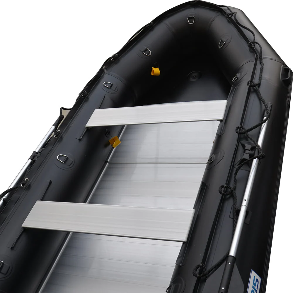BRIS 12.5ft Inflatable Boat Inflatable Fishing Rescue Dive Boat Dinghy Raft Pontoon Boat
