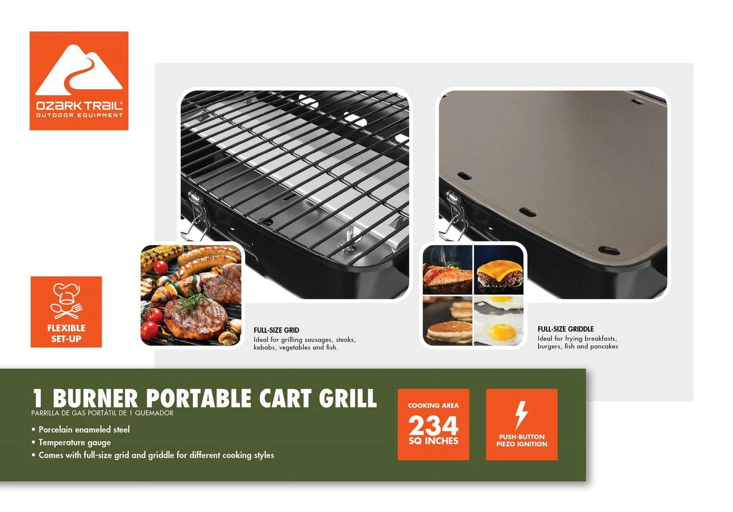 Portable 1 Burner Gas Grill with Interchangeable Griddle Plate - Image 9