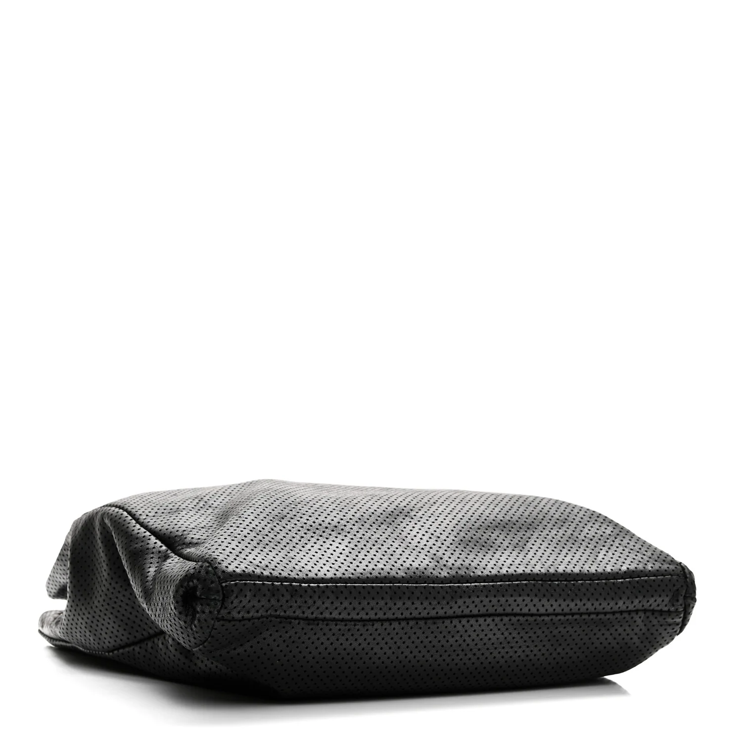 Calfskin Perforated Drill Tote Bag Black