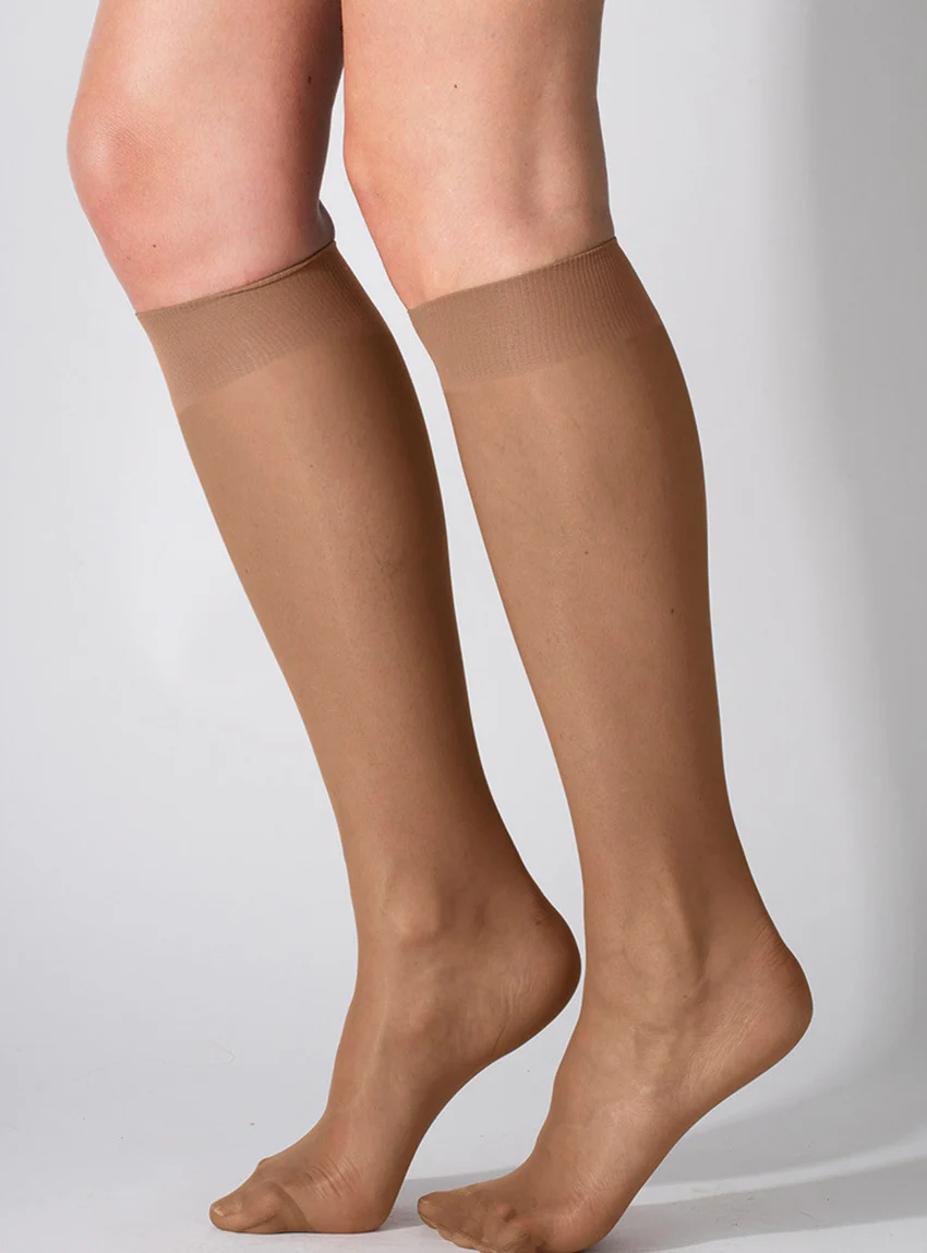 Mi-bas 30 deniers beige