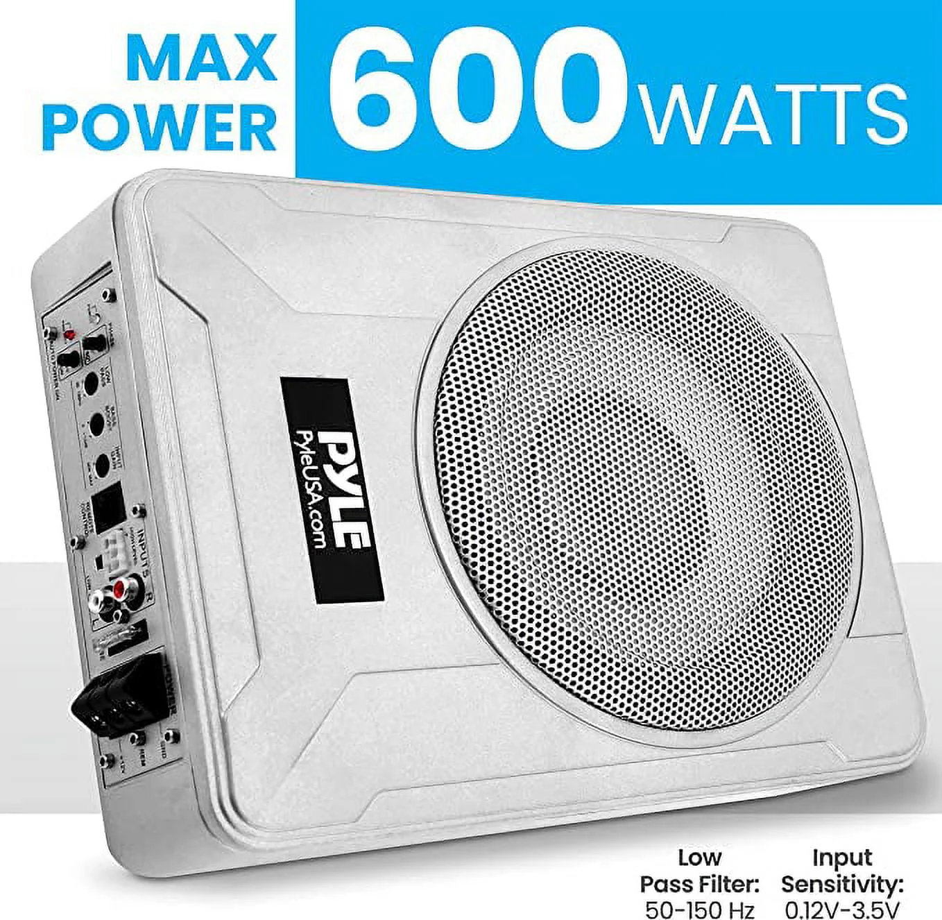 8-Inch Low-Profile Amplified Subwoofer System 600-Watt Compact Car Subwoofer W/ Built in Amp - Image 6