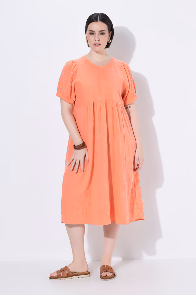 Tonal Leopard Print 3/4 Sleeve Midi Dress