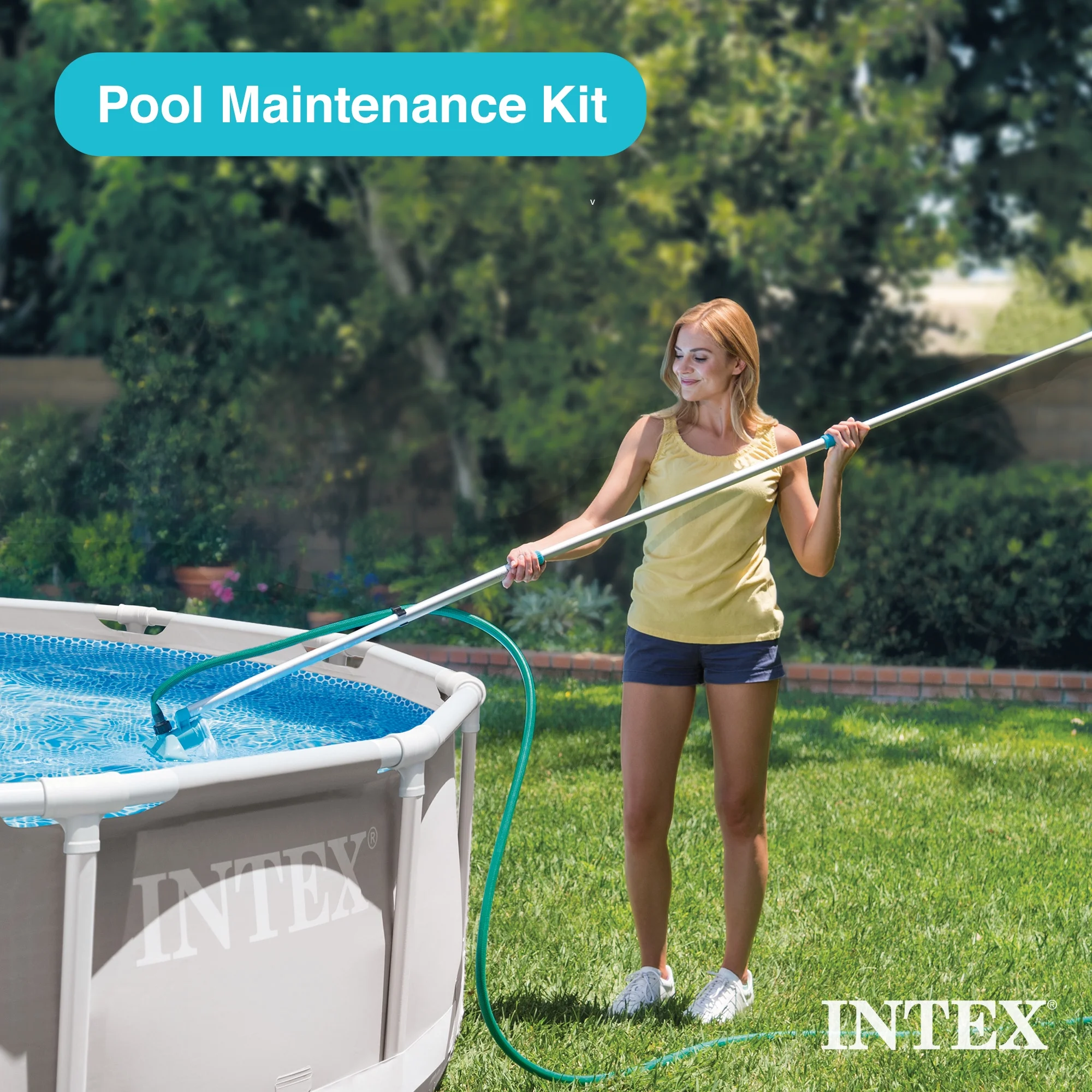 Intex 26719EH 14ft x 42in Prism Frame Above Ground Swimming Pool with Pump