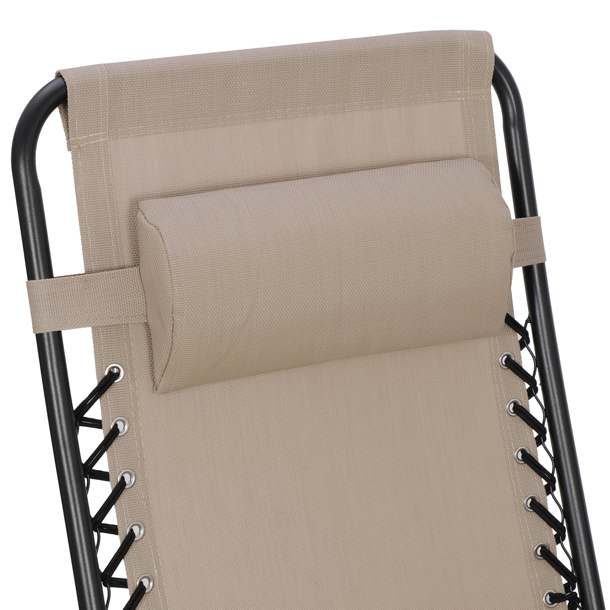 2 Pack Steel Zero-Gravity Chair Beige - Image 4