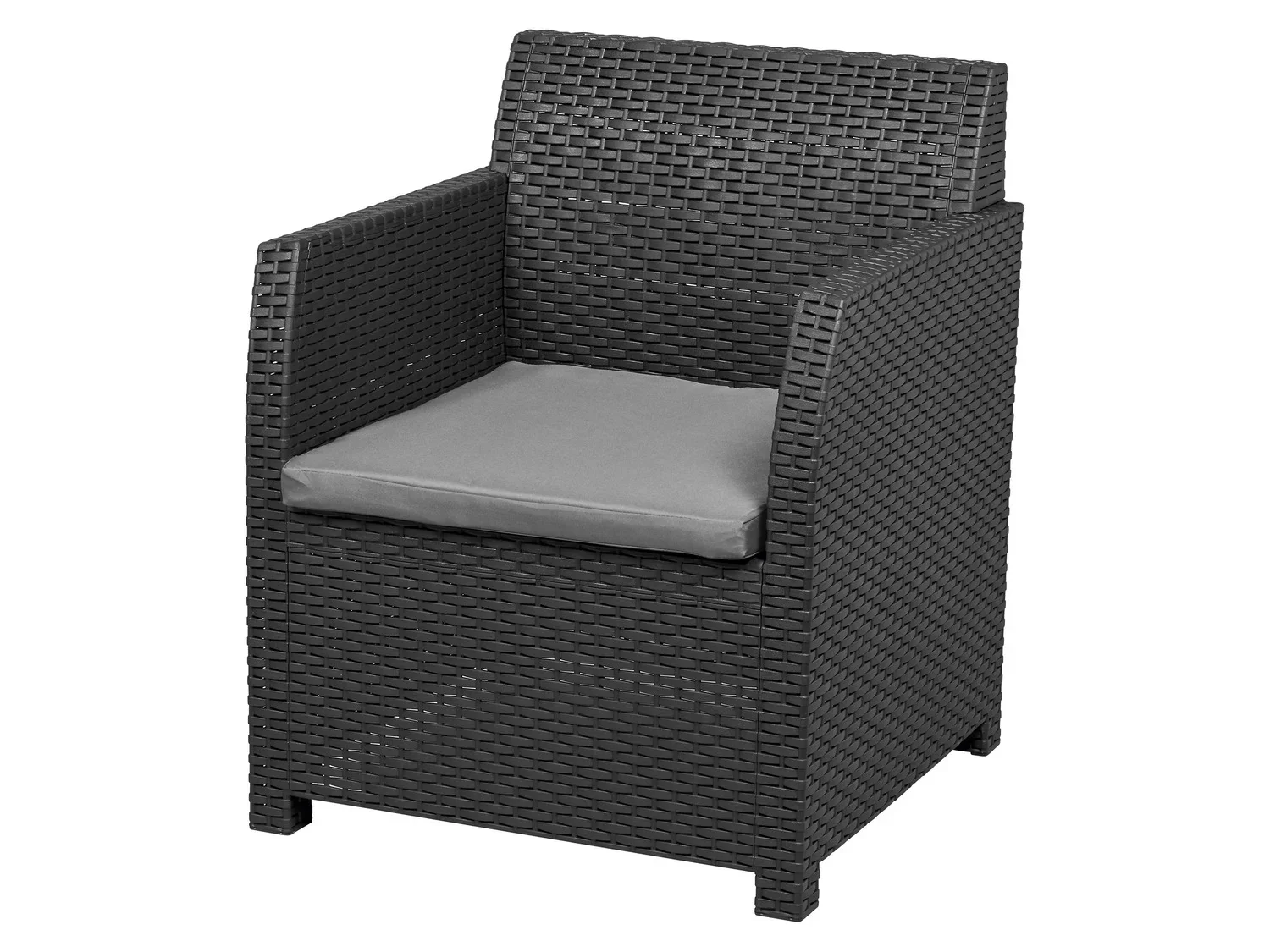 LIVARNO home Ensemble de meubles de balcon, anthracite/gris, 3 pices