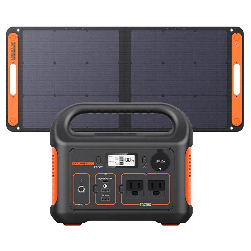 Centrale électrique portable Explorer 300, batterie lithium de secours 293 Wh, générateur solaire pour le camping, les voyages et la chasse en cas de panne de courant (panneau solaire en option)