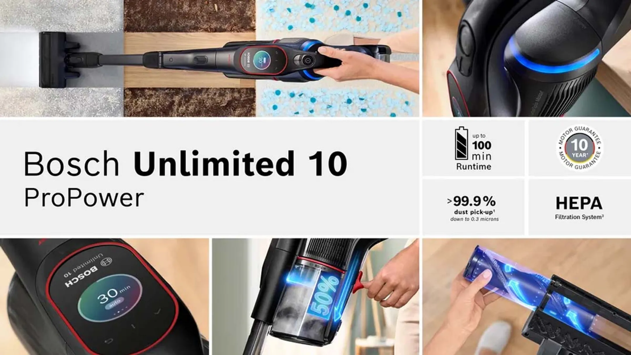 Bosch Steelstofzuiger Unlimited 10 ProPower BCS1051POW