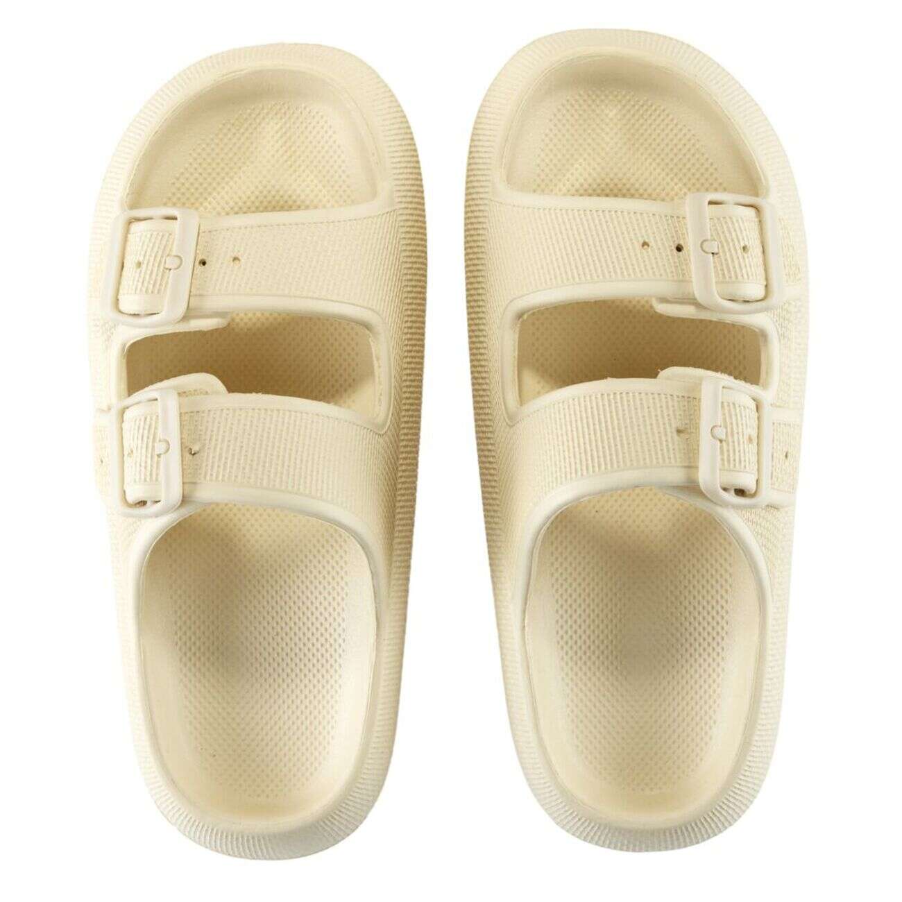 Sandales unisex 2 brides plastique beige 42/43