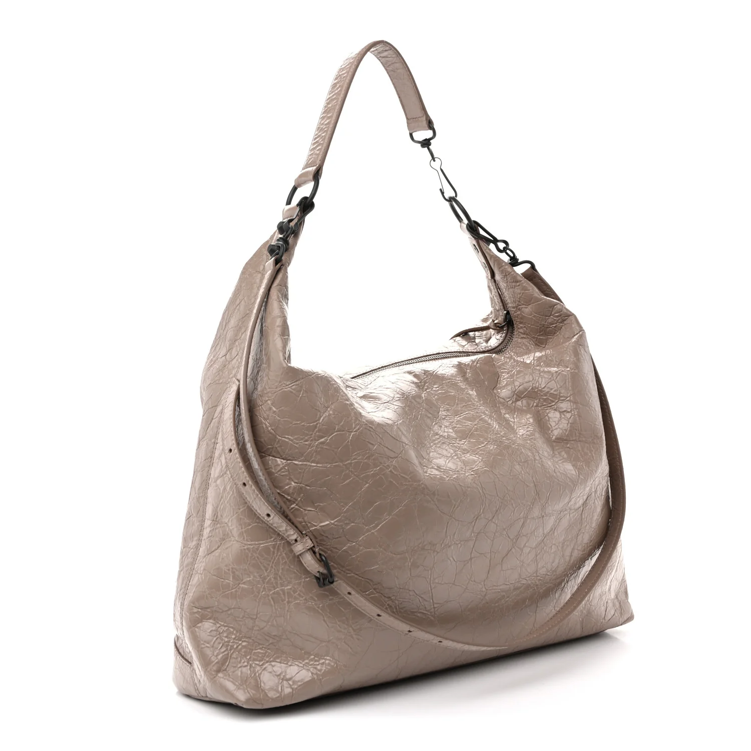 Arena Lambskin Classic Hardware Medium Le City Hobo Bag Sesame