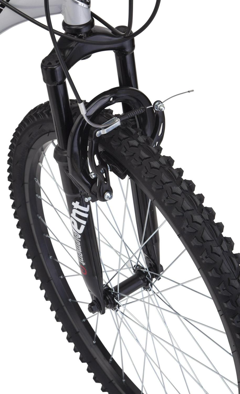 Mongoose Ledge 2.1 Mountain Bike. 24 - Inch Wheels. 21 Speeds. Boys Frame. Silver/Red