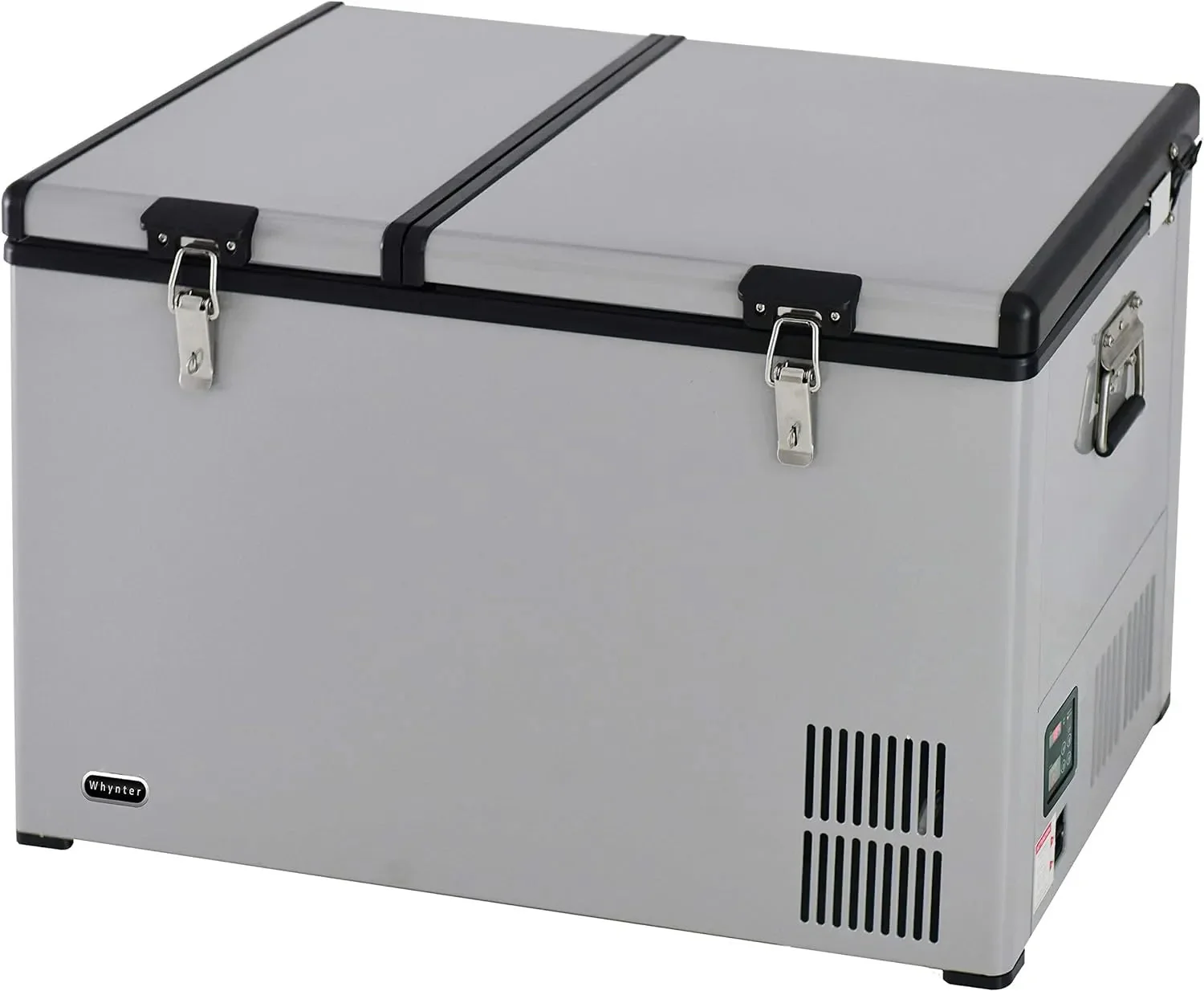 FM-65G 65 Quart Portable Refrigerator and Deep, AC 110V/ DC 12V, Real Chest Freezer for Car, Home, Camping, and RV with-8°F to 50°F Temperature Range, Gray, One Size