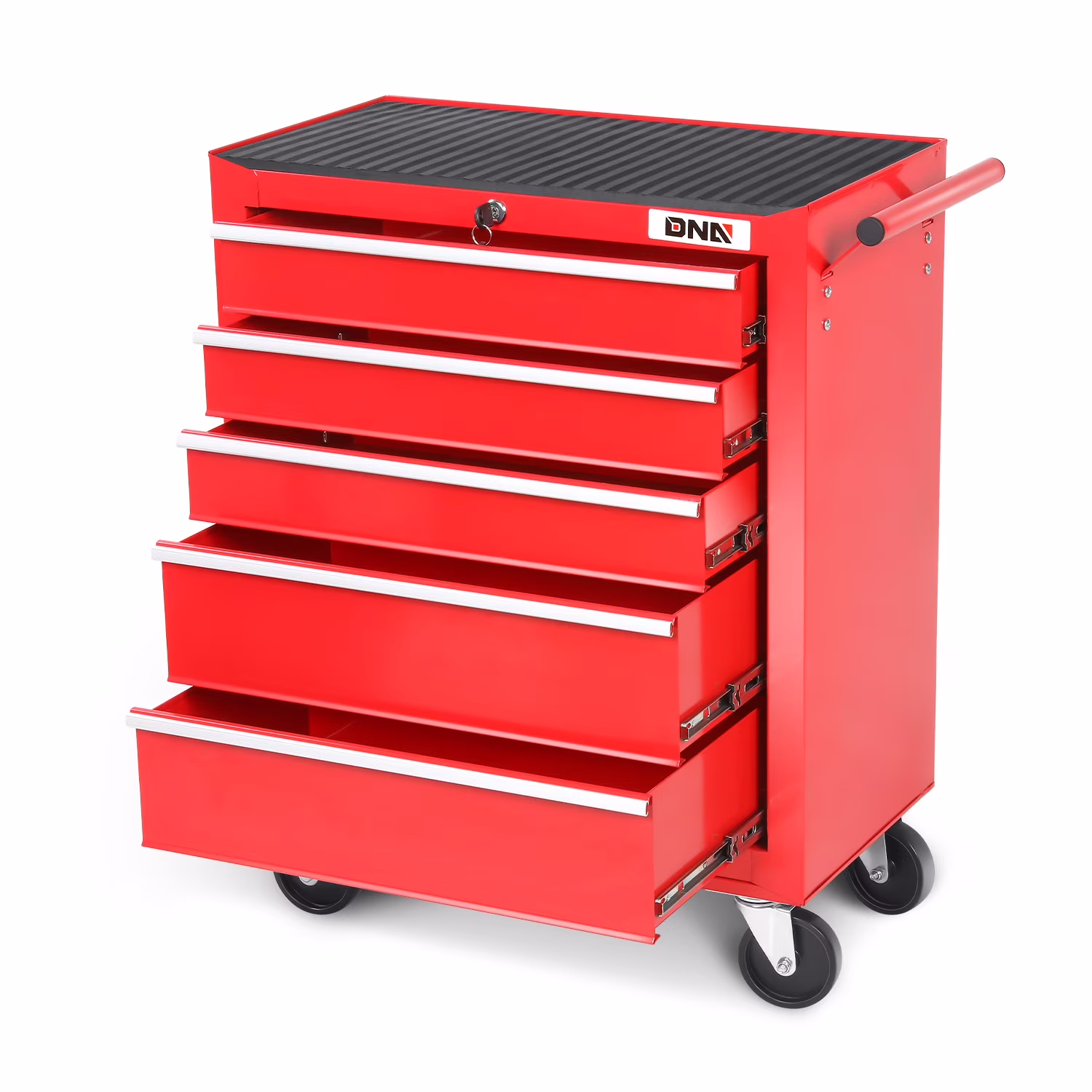 DNA Motoring TOOLS-00398 5 Drawer Portable Garage Warehouse Repair Tools Workshop Rolling Tool Cabinet Chest With Swivel Casters