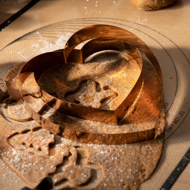 bAYk pepperkakeform hjerte 15 cm kobber