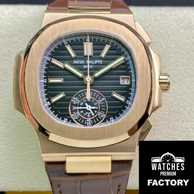 Patek Philippe Nautilus 5980 3K Factory V2 Brown Strap