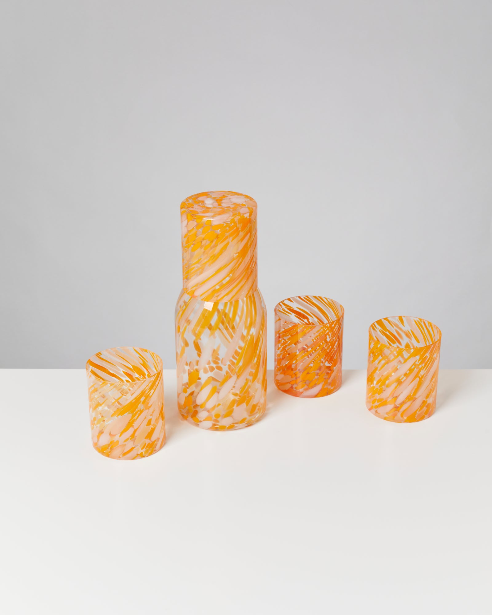 JOIA - LARGE GLASS DROPS ORANGE SET OF 5