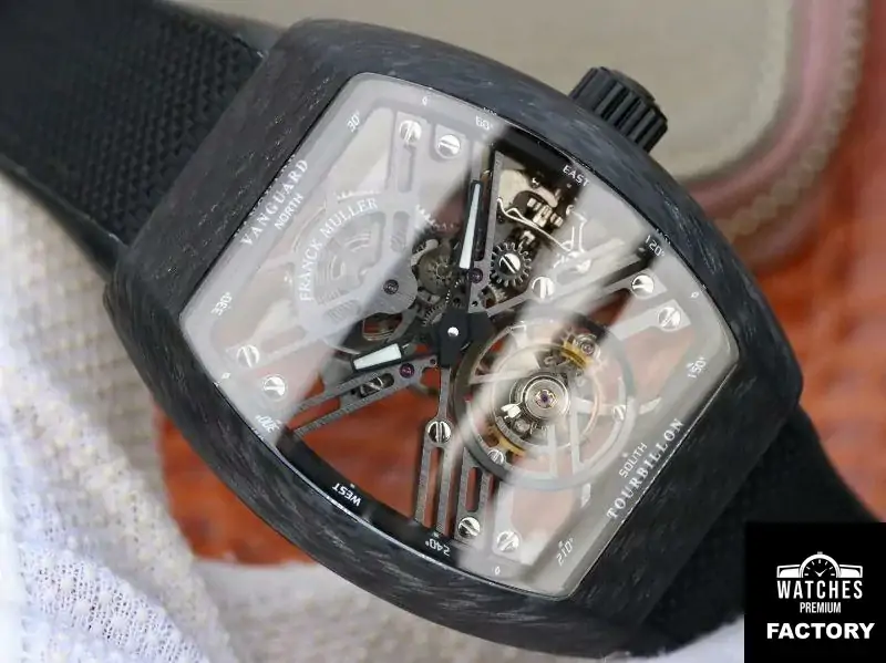 Franck Muller Vanguard Skeleton V45 T SQT Tourbillon Skeleton Dial