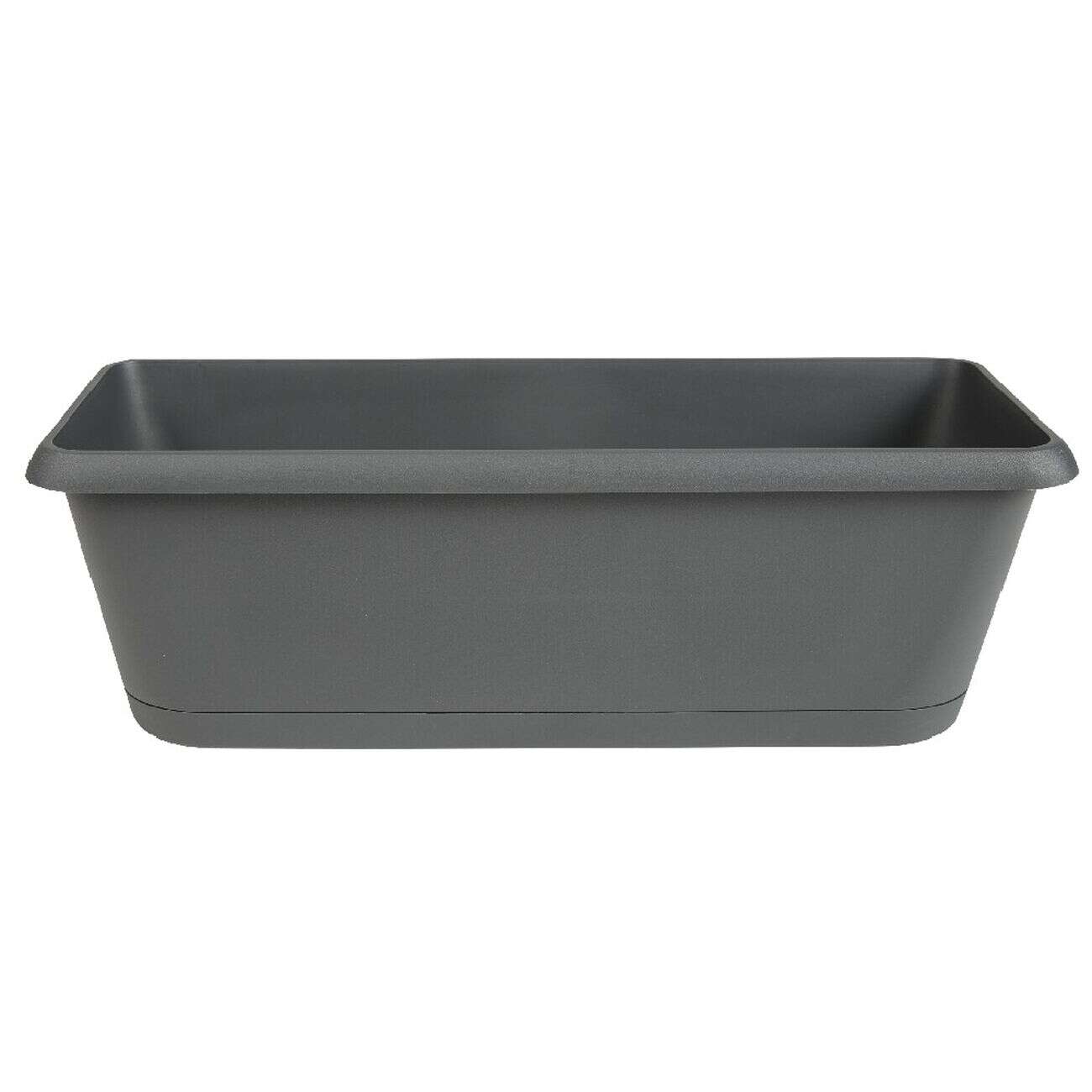 Jardinière plastique gris 48.8x18.8xH16cm