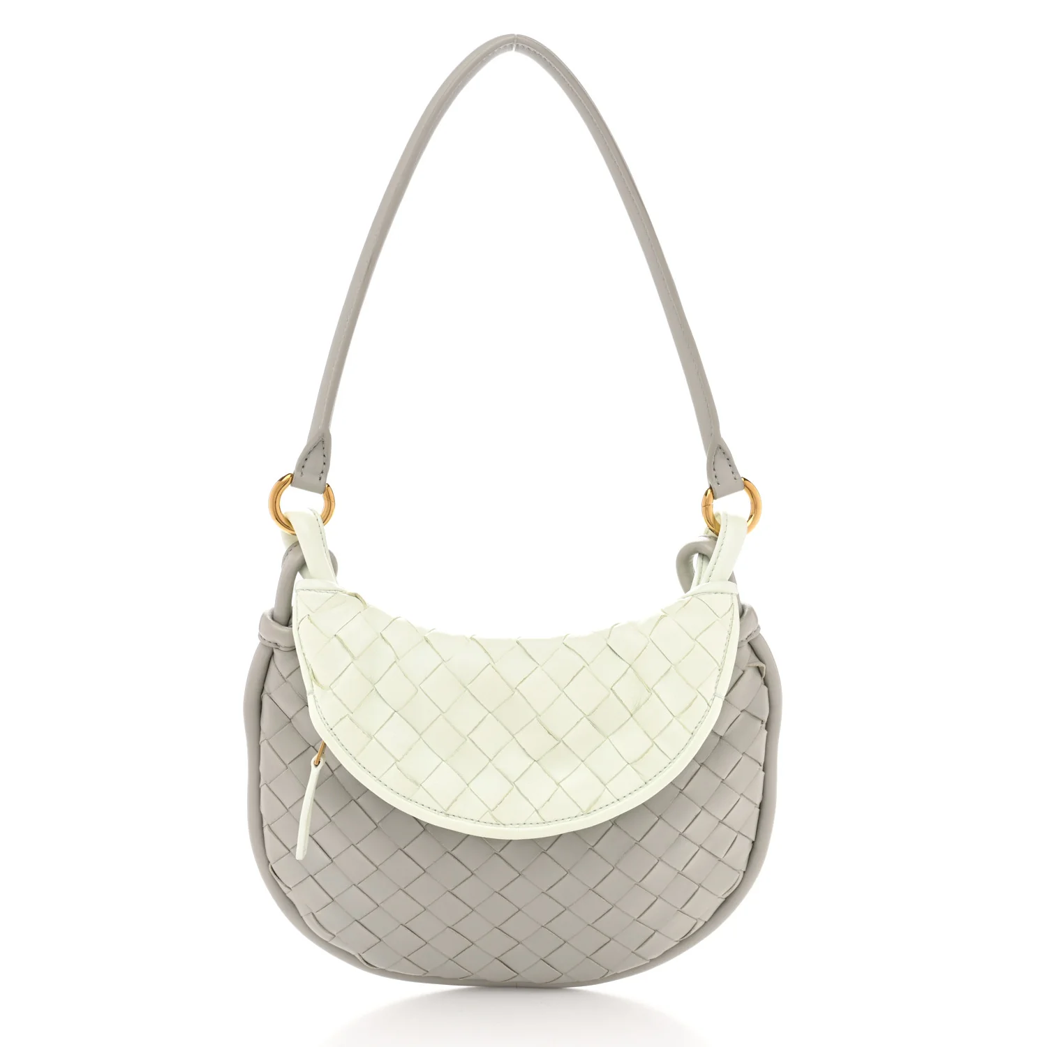 Nappa Intrecciato Small Gemelli Agate Grey Glacier