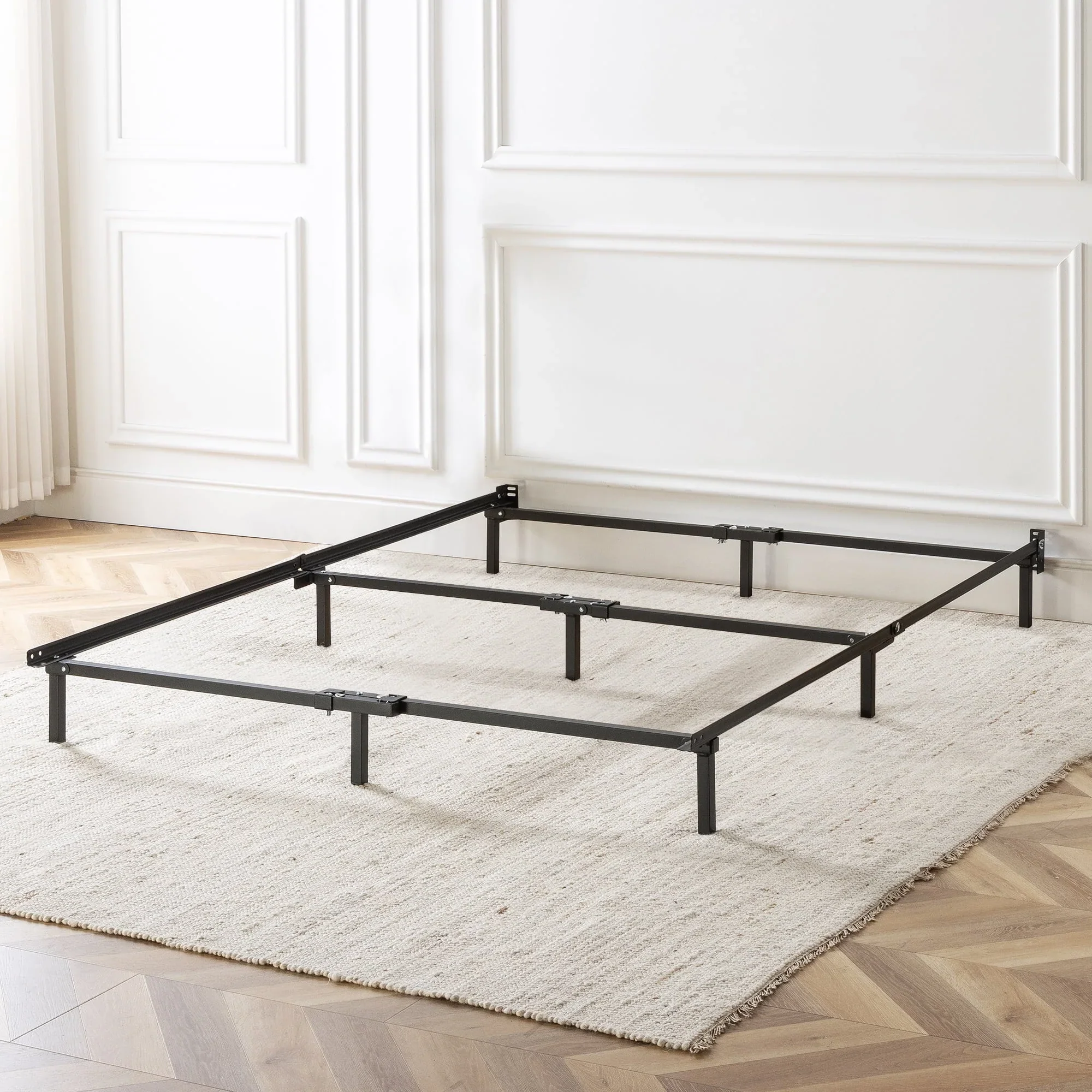 Mellow 7 inch Metal Bed Frame, Heavy Duty Steel Construction Compatible, Queen