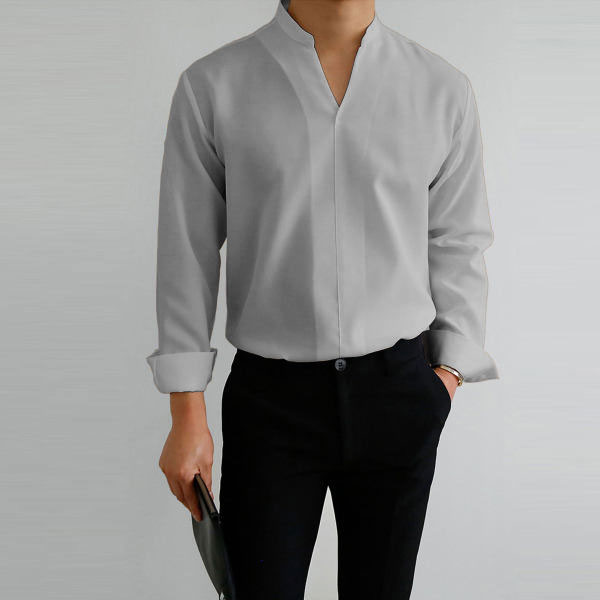 Chemise décontractée au design simple pour homme