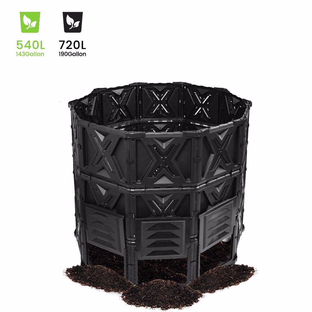 EJWOX Large Compost Bin Outdoor- 143/190 Gallon (540 /720  L) Garden Composter-BPA Free