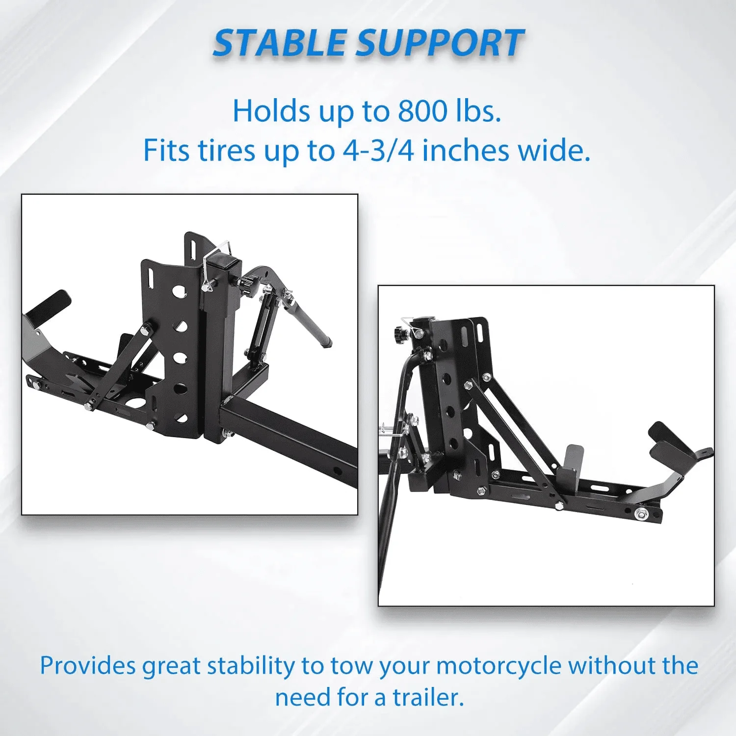 800lb Motorcycle Trailer Hitch Carrier Tow Dolly Hauler Mount Rack 2 " Heavy Duty Steel - Image 5