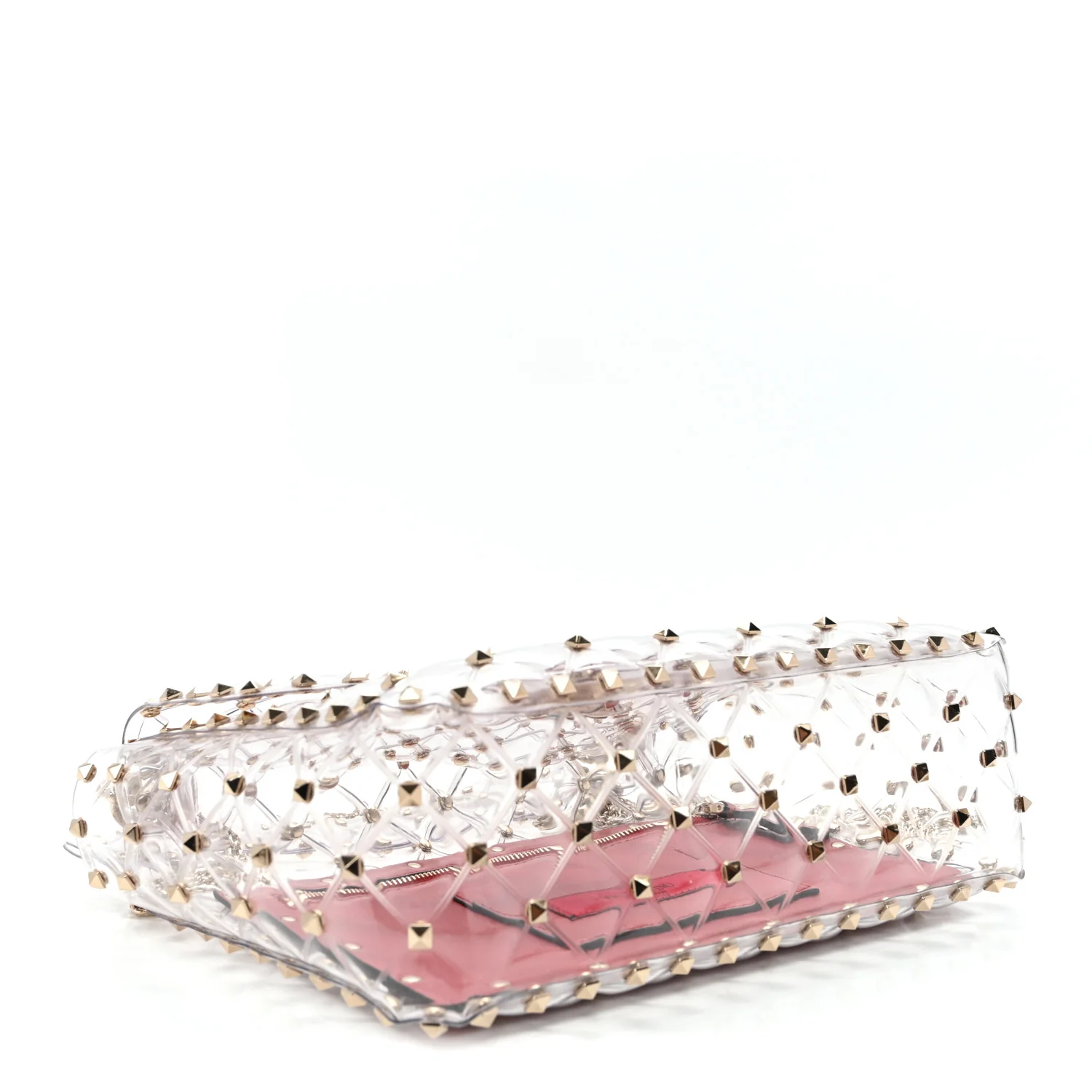 PVC Medium Rockstud Spike Shoulder Bag
