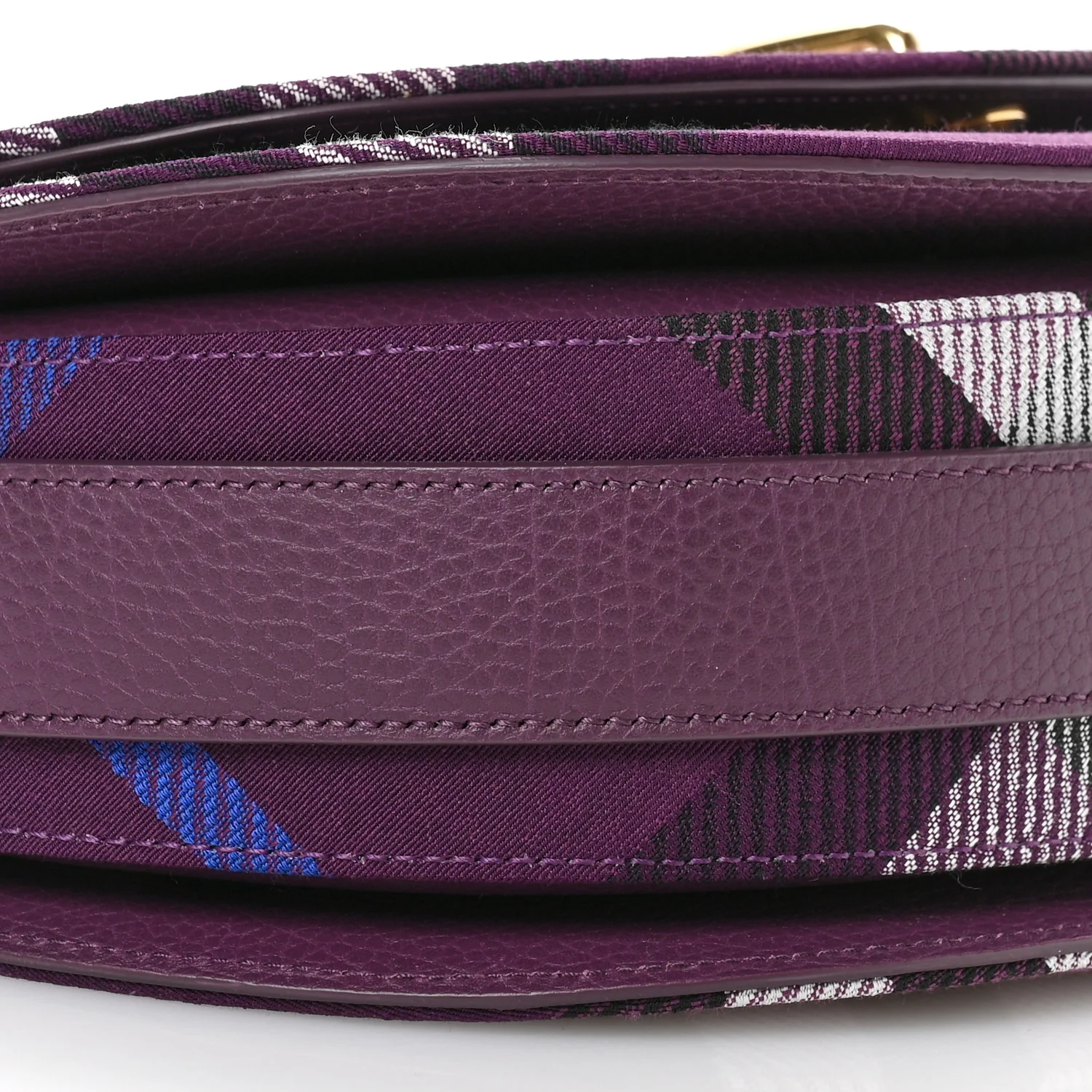 Jacquard Check Medium Rocking Horse Crossbody Pansy