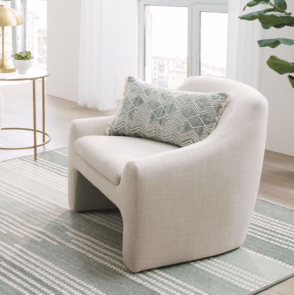 Better Homes & Gardens Emerson Curvy Accent Chair, Truffle Brown Boucle
