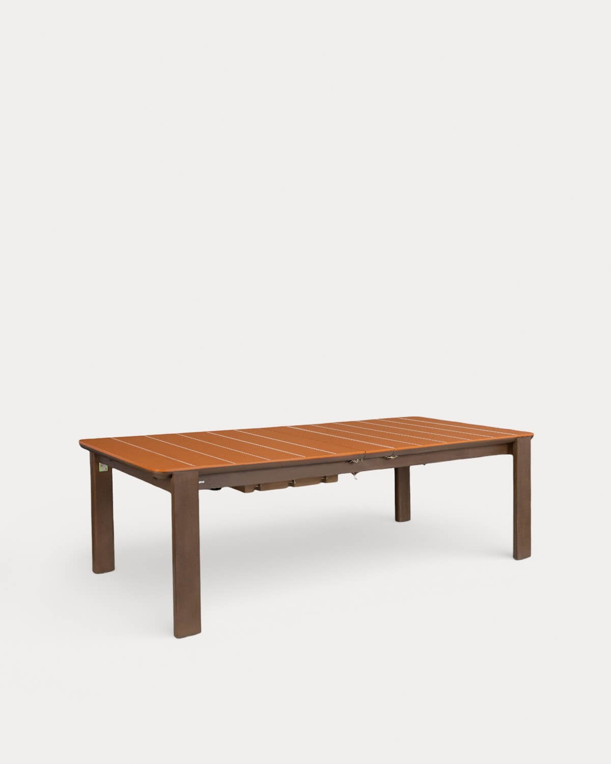 Ubel - Mesa Extensible Rectangular de Comedor de Cemento Look Azulejos y Madera de Acacia (225-330x100 cm) Ubel