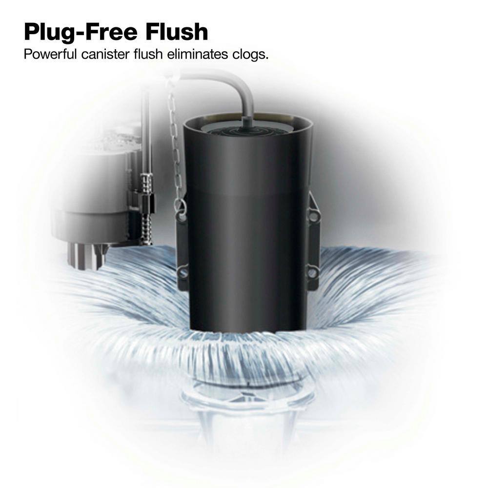 Toilette allongée extra haute KOHLER Highline Arc 2025, 1,28 gallons par chasse d'eau, blanche avec siège