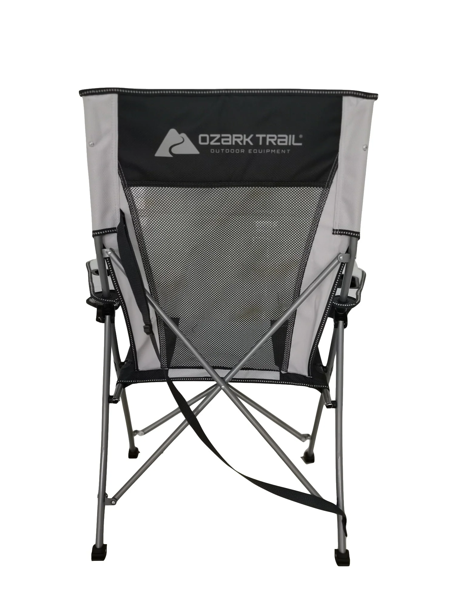 Ozark Trail Tension 2 in 1 Mesh Rocking Camp Chair, Gray and Black, Detachable Rockers, Adult Image 3