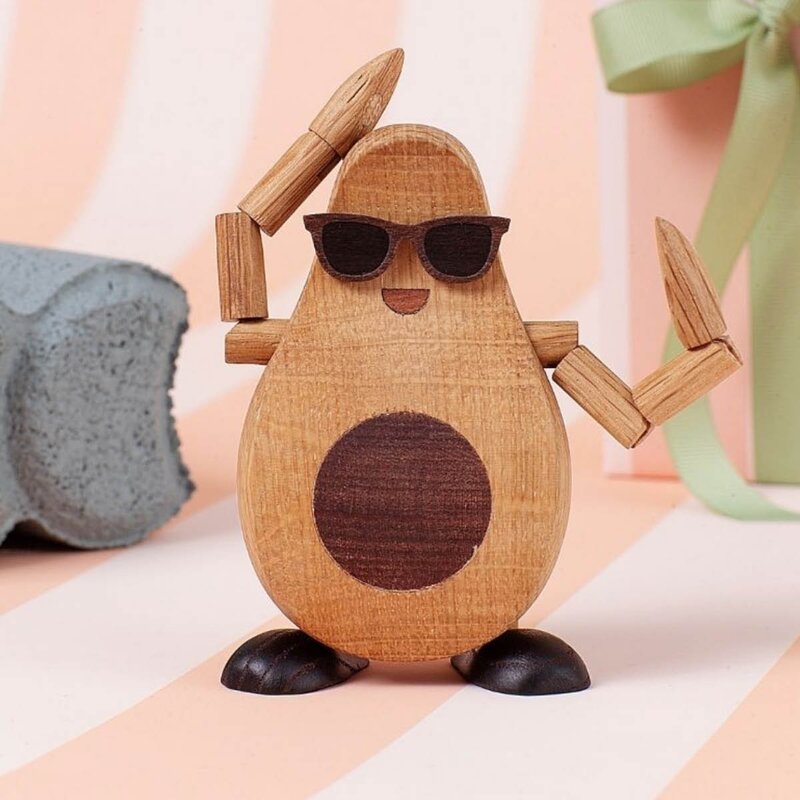 Woodies Alfredo Avocado trefigur 9,5 cm eik